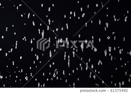 soap foam stains on black background soap foam stains on black background 81375492