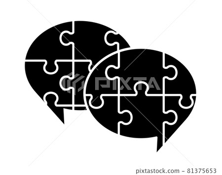 Puzzle balloon icon 81375653