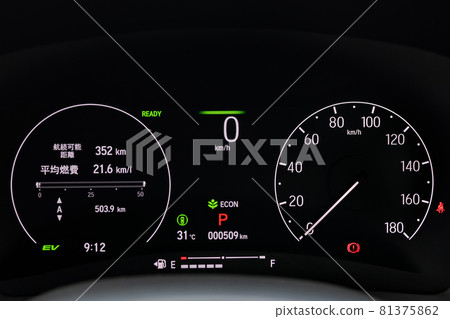 混合動力汽車儀錶盤 混合動力汽車儀錶盤 81375862