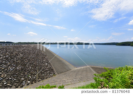 Yamaguchi Reservoir and Murayama Reservoir and surrounding scenery 81376048