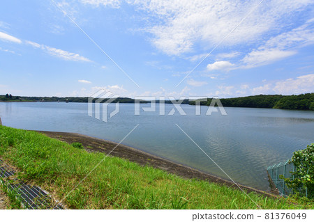 Yamaguchi Reservoir and Murayama Reservoir and surrounding scenery 81376049