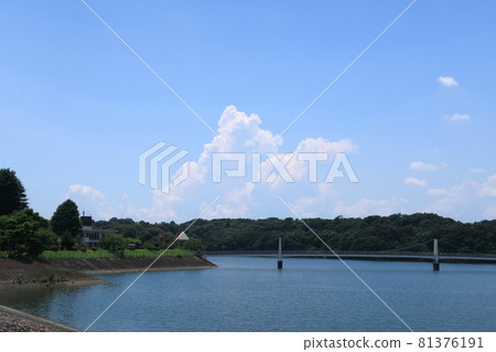 Yamaguchi Reservoir and Murayama Reservoir and surrounding scenery Yamaguchi Reservoir and Murayama Reservoir and surrounding scenery 81376191