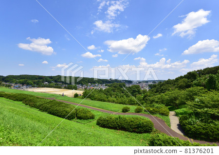 Yamaguchi Reservoir and Murayama Reservoir and surrounding scenery 81376201