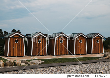 Wooden houses on the ocean Saint marguerite sur mer Wooden houses on the ocean Saint marguerite sur mer 81376276