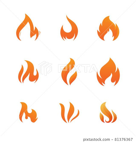 Hot flame fire vector icon illustration Hot flame fire vector icon illustration 81376367