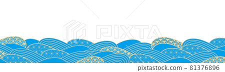 Wave illustration background 81376896