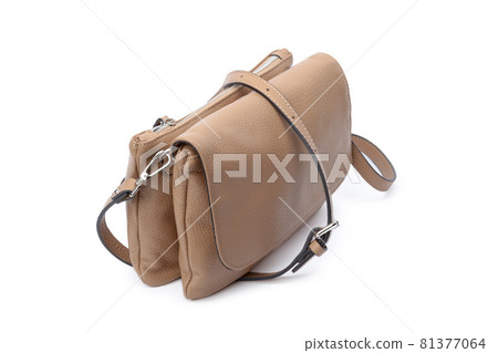 Fashionable female hand bag on white background Fashionable female hand bag on white background 81377064