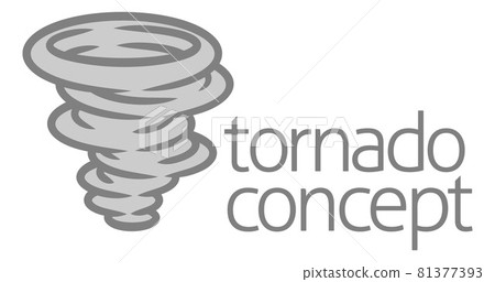 Tornado Twister Hurricane or Cyclone Icon Concept Tornado Twister Hurricane or Cyclone Icon Concept 81377393