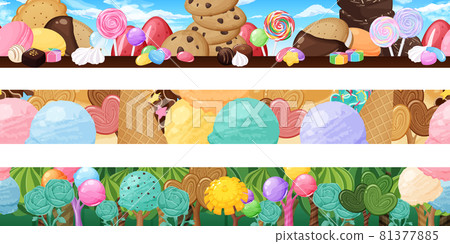 Sweets_background_seamless世界的風景插畫 81377885