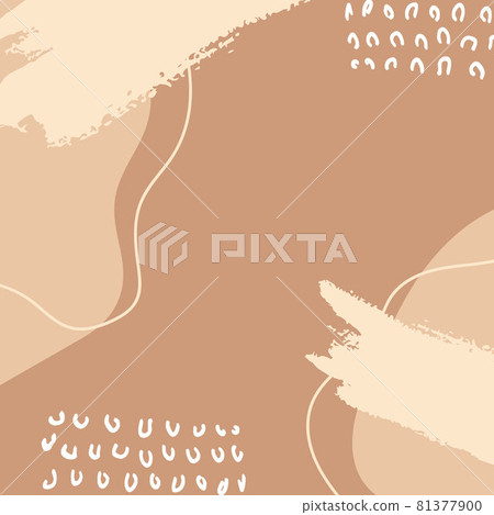 Brush Vector Collage Background. Beauty and Fashion Company Branding Design Style. Creative Business Concept Paster Color. 81377900