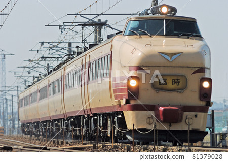 Hokuriku Main Line Mikawa-Kaga Kasama JR West 489 series H04 organization (Kanazawa) Temporary 81379028