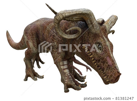 Fantasy monster creature isolated on white background 3d illustration Fantasy monster creature isolated on white background 3d illustration 81381247