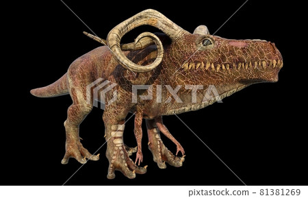 Fantasy monster creature isolated on black background 3d illustration 81381269
