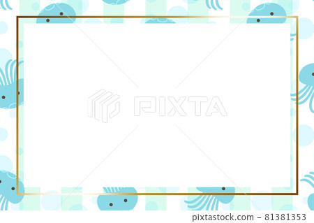 Jellyfish frame rectangular light blue 81381353