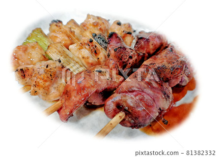 常見而簡單的烤雞肉串“肝洋蔥”水彩風格圖文字母 81382332