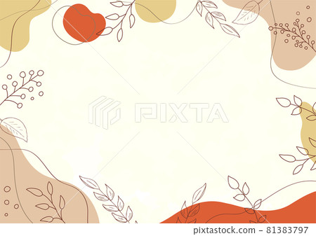 Hand-painted leaf leaf frame Hand-painted leaf leaf frame 81383797