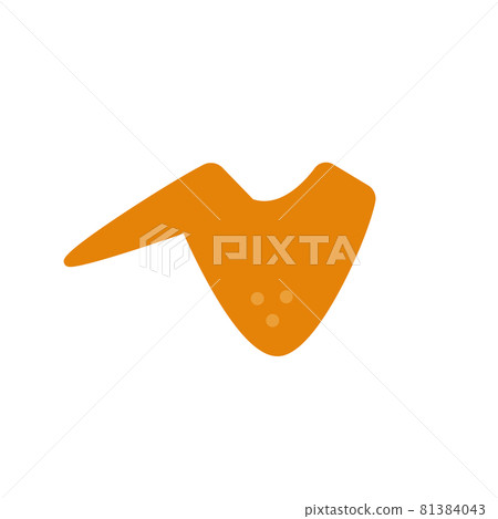 Chicken wings icon. Isolated flat color icon.... - Stock Illustration ...