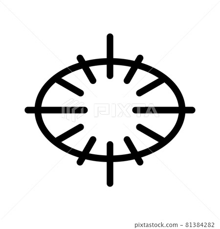 Target aim icon, archer sports game symbol. Game aiming sight dot pointer. Shoot sniper rifle focus cursor. Bullseye mark targeting. Isolated vector illustration Target aim icon, archer sports game symbol. Game aiming sight dot pointer. Shoot sniper rifle focus cursor. Bullseye mark targeting. Isolated vector illustration 81384282