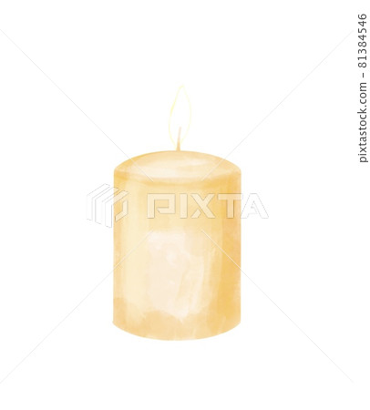 candles with watercolor separating on white for decorating in Halloween, New Year and Christmas. candles with watercolor separating on white for decorating in Halloween, New Year and Christmas. 81384546