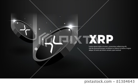 Ripple coin or XRP coin banner. XRP coin cryptocurrency concept banner background. Ripple coin or XRP coin banner. XRP coin cryptocurrency concept banner background. 81384643