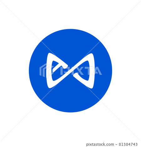 Axie Infinity AXS token icon isolated on white background. 81384743