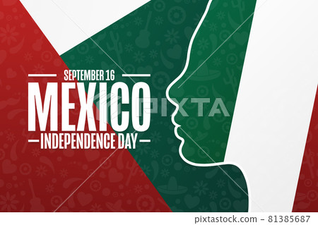 Happy Mexico Independence Day. September 16. Holiday concept. Template for background, banner, card 81385687