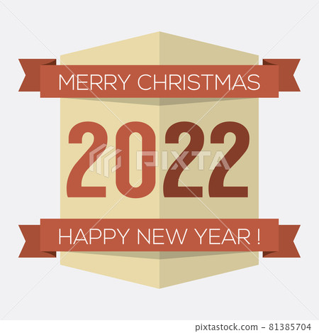 Vintage 2022 New Year Badge Vector Illustration. Vintage 2022 New Year Badge Vector Illustration. 81385704