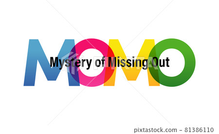 MOMO word vector illustration. Mystery of Missing Out. Colored rainbow text. Vector banner. Corporate concept. Gradient Text. Transparency Letters MOMO word vector illustration. Mystery of Missing Out. Colored rainbow text. Vector banner. Corporate concept. Gradient Text. Transparency Letters 81386110