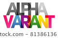 ALPHA VARIANT Colored rainbow text 81386136