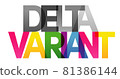 DELTA VARIANT Colored rainbow text 81386144