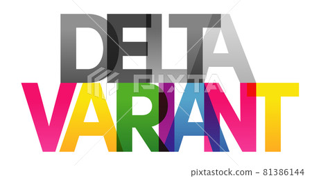 DELTA VARIANT Colored rainbow text 81386144