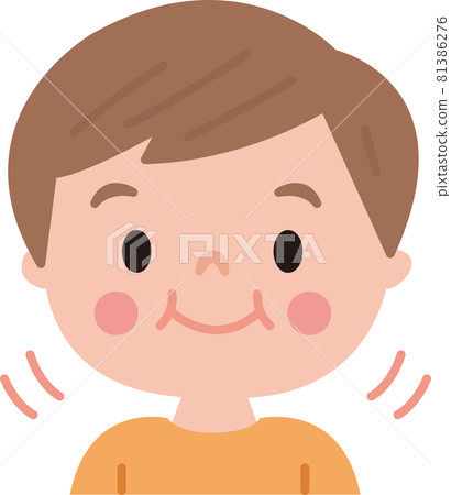 A Boy Who Chews Well And Eats - Stock Illustration [81386276] - Pixta