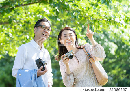 Middle couple travel camera 81386567