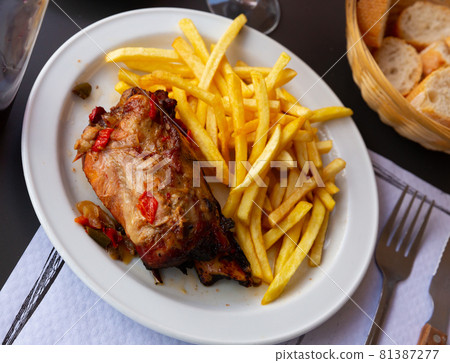 Pork knuckle with french fries 81387277