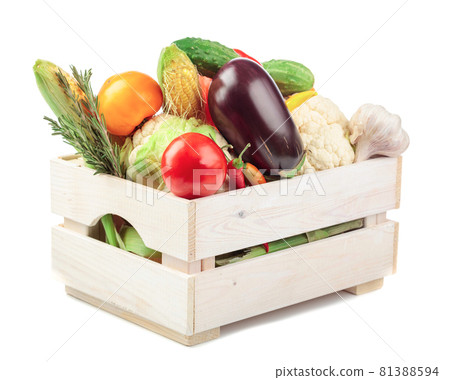 Various fresh vegetables isolated on a white background. Various fresh vegetables isolated on a white background. 81388594
