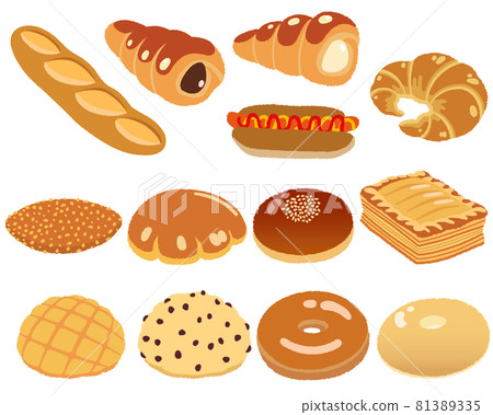 Illustration of sweet bread 81389335