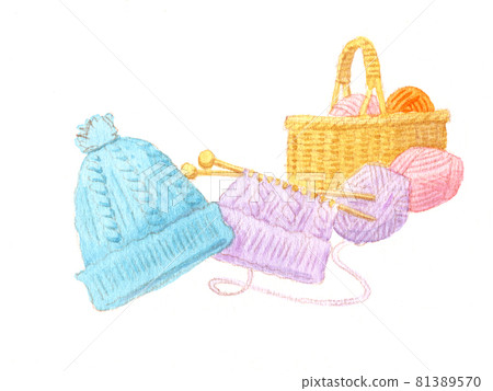 Watercolor: Amimono yarn hat 81389570