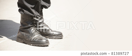 trampled military boots 81389727