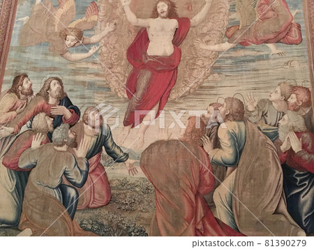 Italy Vatican Museum Sistine Chapel Tapestry Ascension of Christ Italy Vatican Museum Sistine Chapel Tapestry Ascension of Christ 81390279