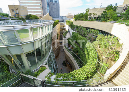 Namba Parks overlooking from the roof, August 2021 81391285