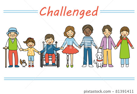 handicapped wheelchair and hearing impaired clipart