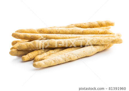 Grissini sticks. Traditional italian bread sticks. 81391960