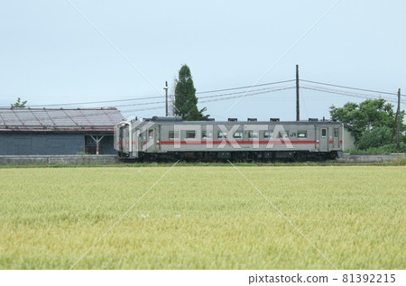 雨中到達北一燕站的定期列車留萌幹線留萌線廢止候補 81392215