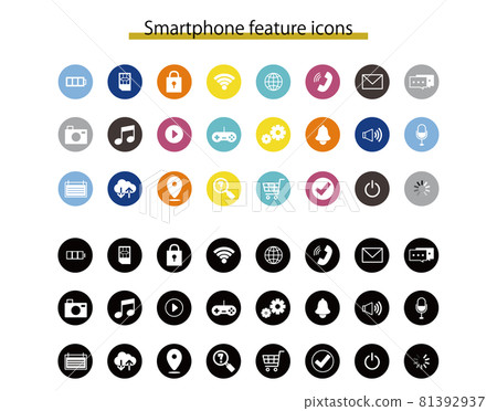 Smartphone functional image image icon set 81392937