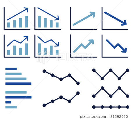 Various graph sets - Stock Illustration [81392950] - PIXTA