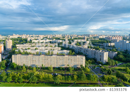 Residential area Saint Petersburg on a summer day. Residential area Saint Petersburg on a summer day. 81393376