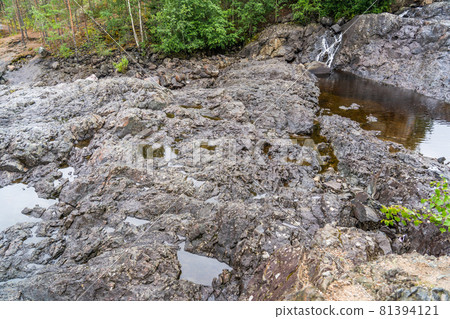 Rocks of extinct ancient paleo-volcano Girvas in Karelia, Russia. Rocks of extinct ancient paleo-volcano Girvas in Karelia, Russia. 81394121