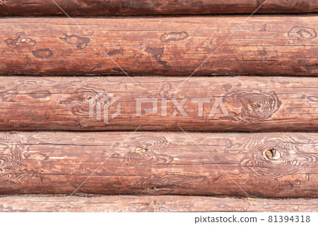 House wall in the village. Russian masonry of logs in the southern Urals. House wall in the village. Russian masonry of logs in the southern Urals. 81394318