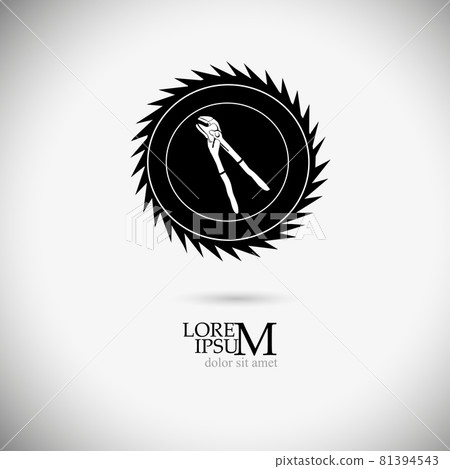 logo adjustable wrench. Vector illustration logo adjustable wrench. Vector illustration 81394543