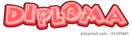 A red text diploma A red text diploma 81395665